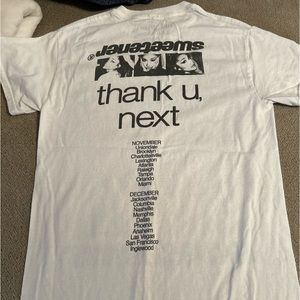 Size small white Ariana Grande shirt